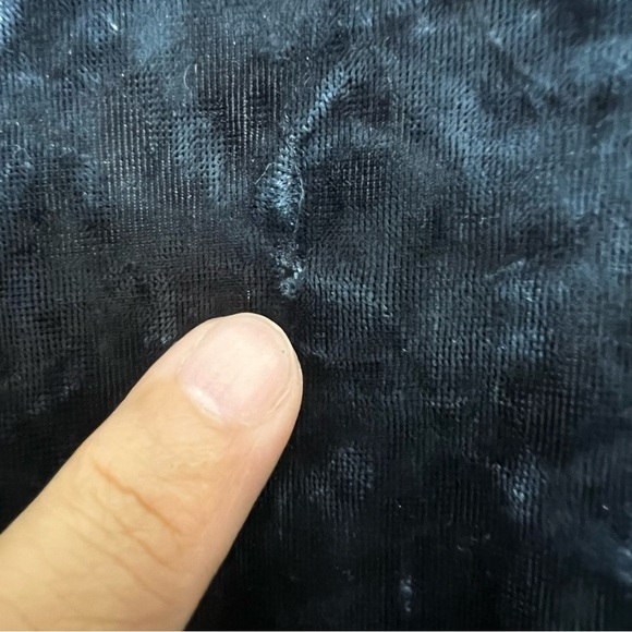 American Eagle Faux Wrap Mini Dress XS Blue Velvet Whimsigoth Fairy Grunge - Picture 5 of 9